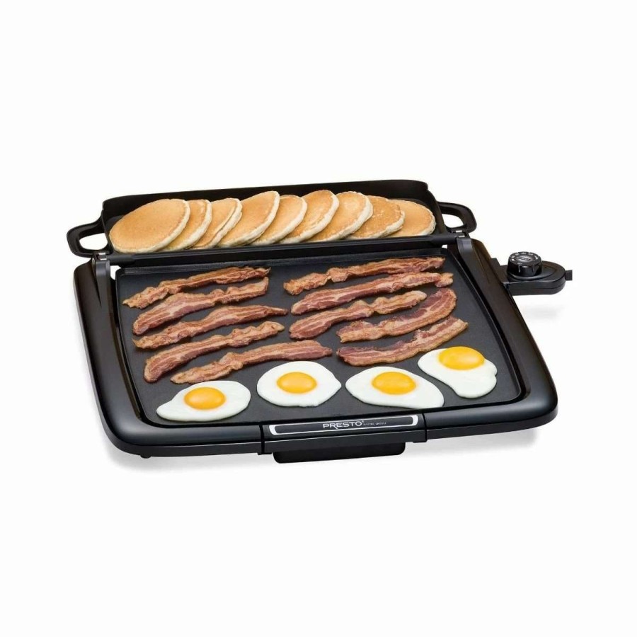 Frying, Grilling & Cooking * | Deals Presto Cool-Touch Electric Griddle/Warmer Plus | 14 X 15 Black