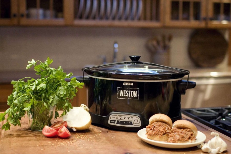 Frying, Grilling & Cooking * | Promo Weston Slow Cooker Programmable 7 Qt Black