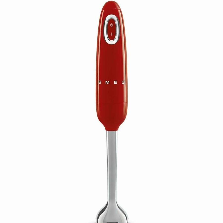 Blending & Drinks * | Cheapest Smeg Hand Blender & Accessories Set | Red Red, Stainless Steel