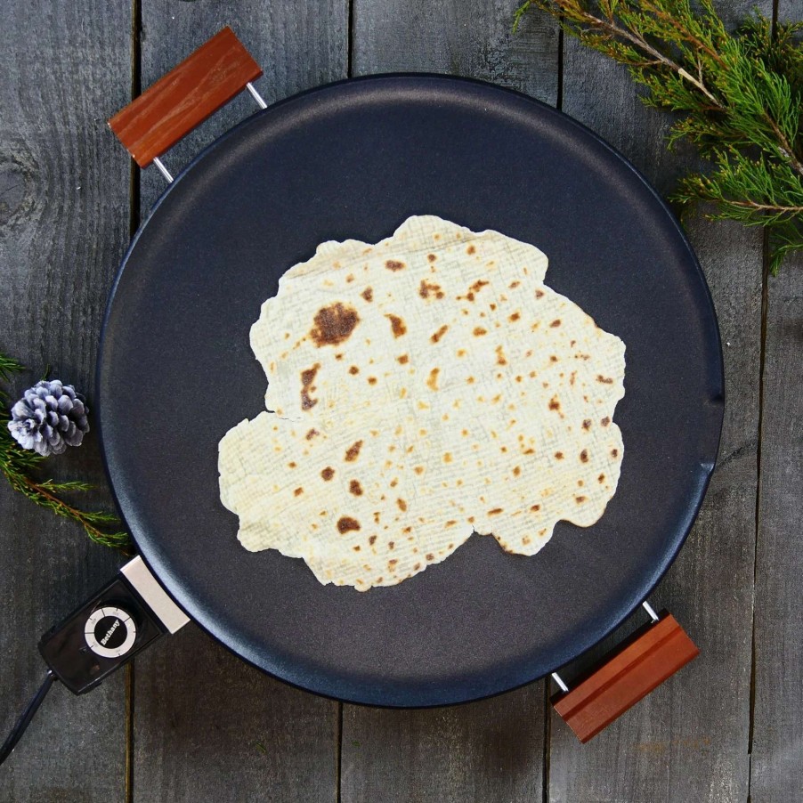 Frying, Grilling & Cooking * | New Bethany Housewares Heritage Grill / Lefse Griddle Nonstick Silverstone Black