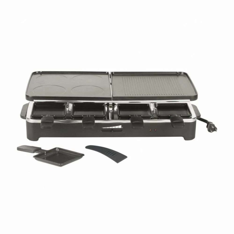 Frying, Grilling & Cooking * | Buy Trudeau Fiesta Reversible Party Grill Black