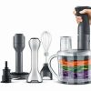 Blending & Drinks * | Discount Breville The All In One Immersion Blender Set | Brushed Stainless Steel Black & Stainless, Clear