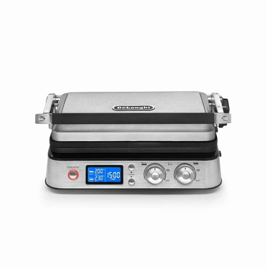 Frying, Grilling & Cooking * | New Delonghi De'Longhi Livenza Combination Contact Grill & Open Bbq Black & Stainless