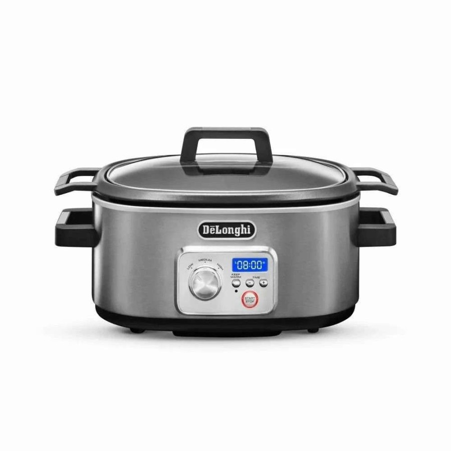 Frying, Grilling & Cooking * | Promo Delonghi De'Longhi Livenza Programmable 5-In-1 Slow Cooker Black, Silver