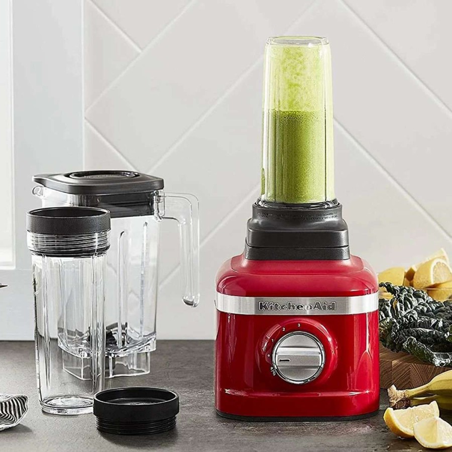 Blending & Drinks * | Cheap Kitchenaid K150 3-Speed Blender + 2 Personal Jars | Passion Red Red