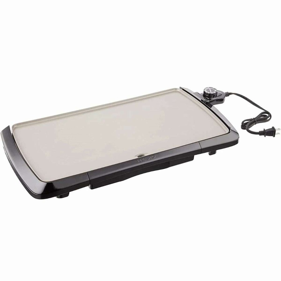 Frying, Grilling & Cooking * | Promo Presto Cool-Touch Electric Ceramic Nonstick Griddle/Warmer | 10.5 X 20.5 Black