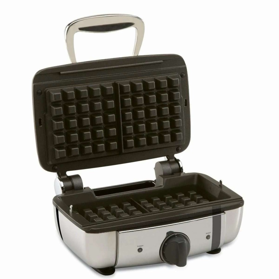 Frying, Grilling & Cooking * | Best Reviews Of All-Clad Belgian Waffle Maker | 2-Slice Black & Stainless