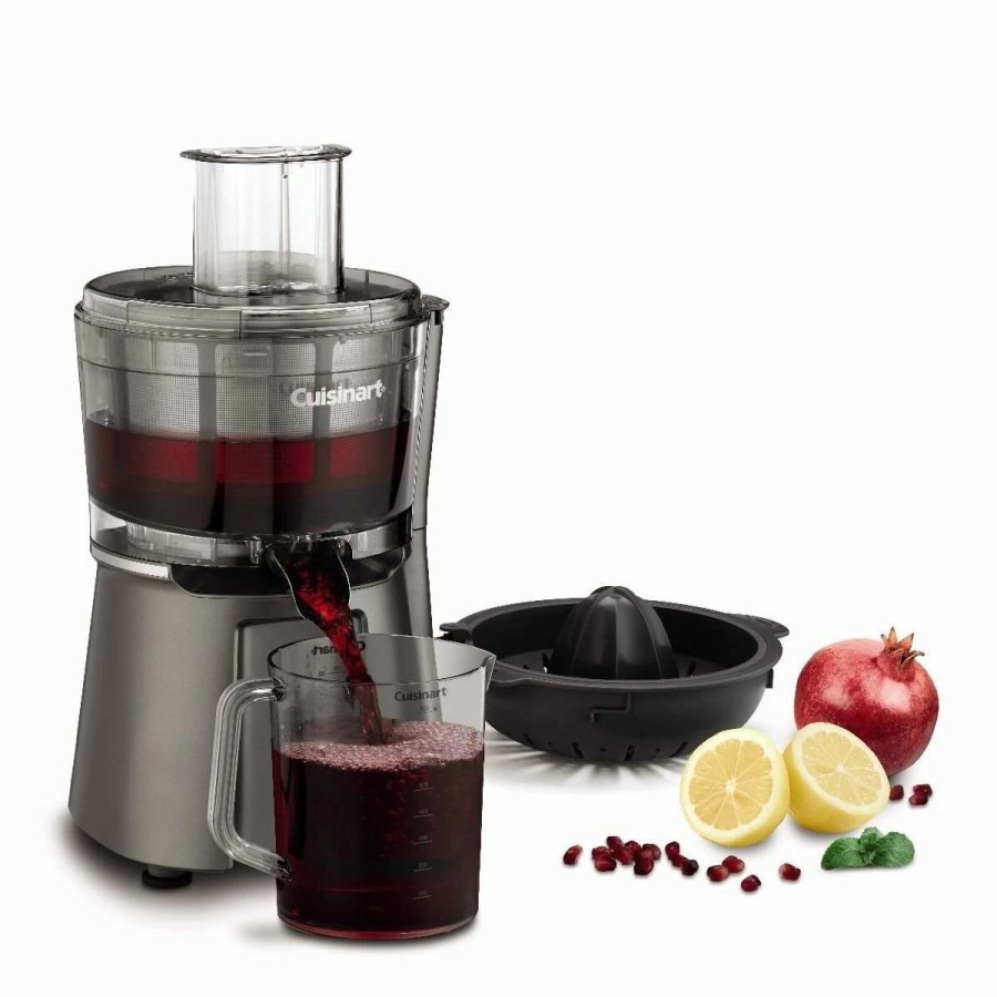 Blending & Drinks * | Hot Sale Cuisinart Combo Juice Extractor & Citrus Juicer Black & Stainless