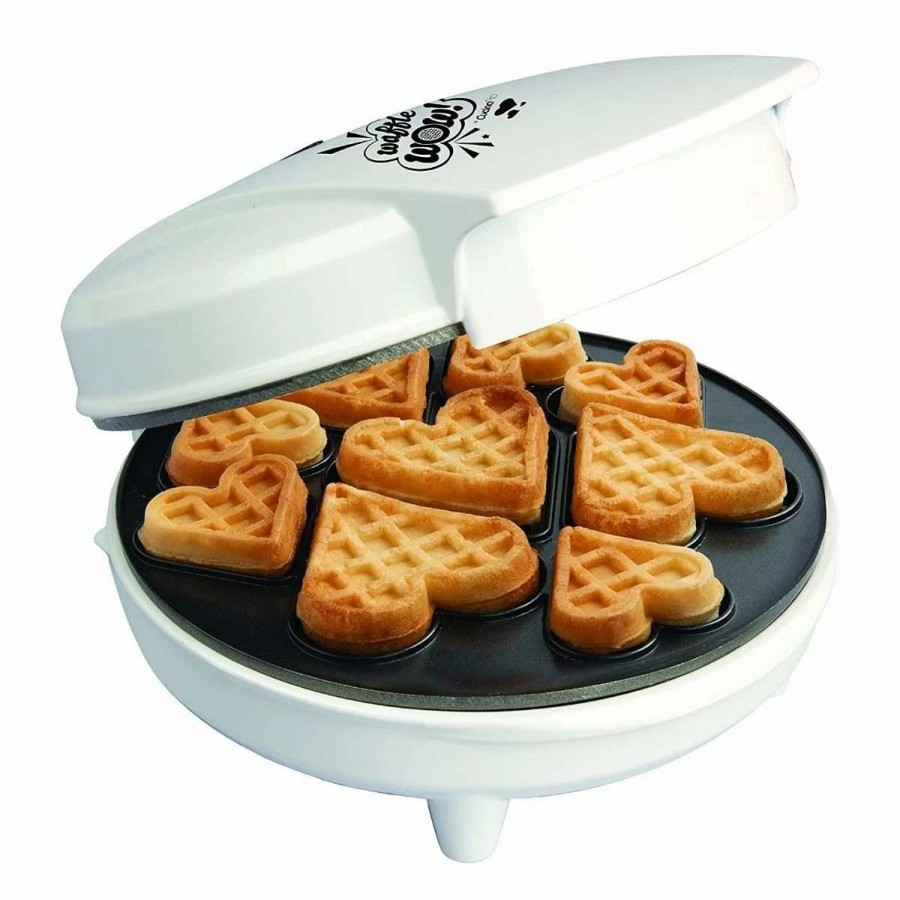 Frying, Grilling & Cooking * | Best Pirce Cucina Pro Cucinapro Mini Hearts Waffle Maker White