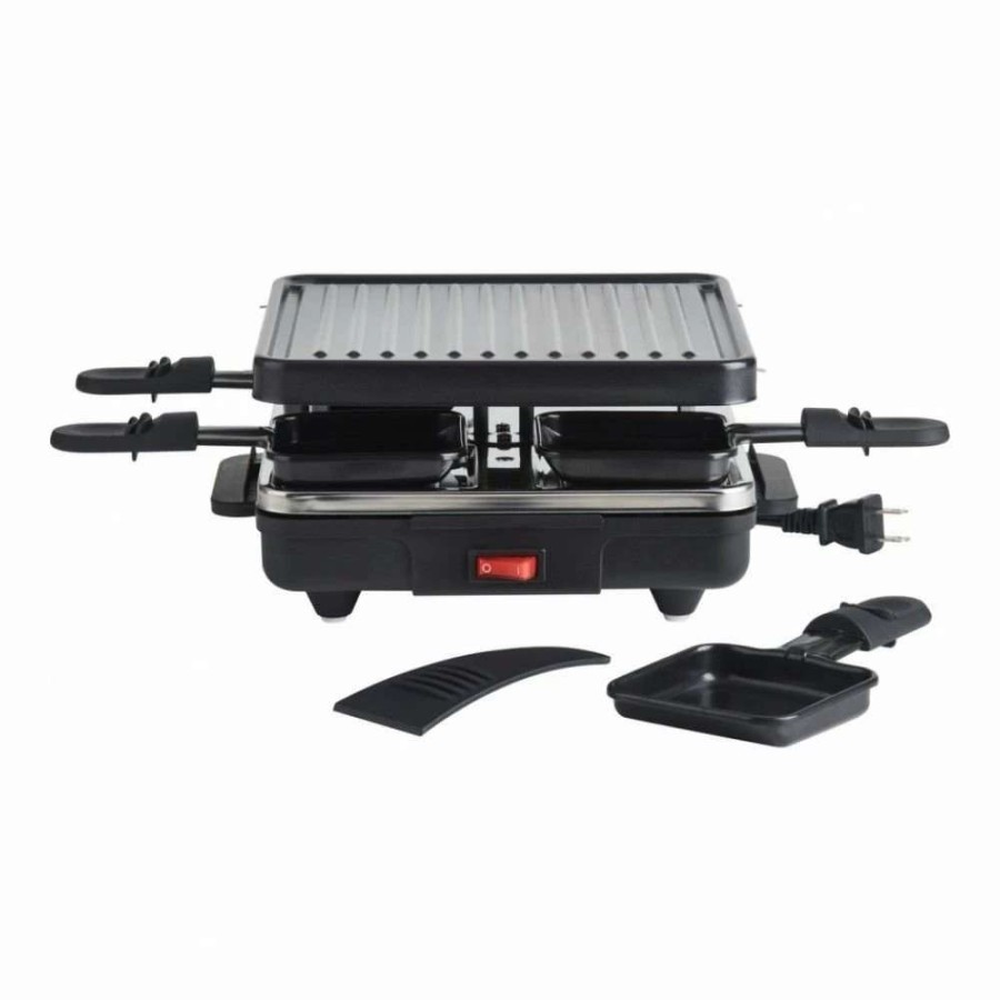 Frying, Grilling & Cooking * | Flash Sale Trudeau Festivo Stamp Party Grill For 4 Black