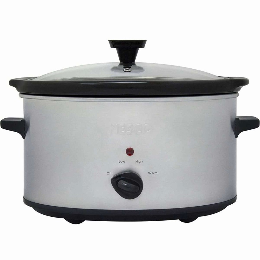 Frying, Grilling & Cooking * | Hot Sale Nesco / American Harvest Nesco 6-Quart Slow Cooker | Stainless Steel Stainless Steel