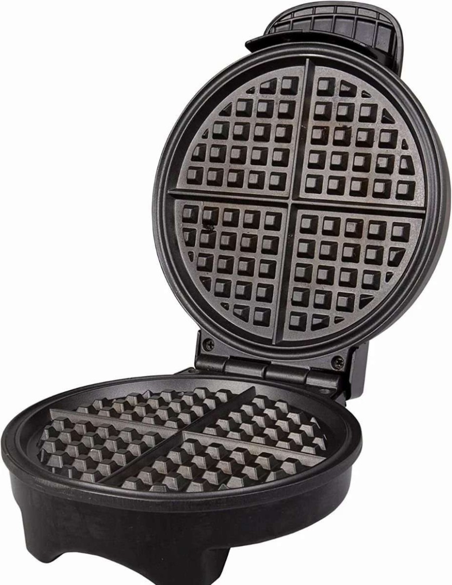 Frying, Grilling & Cooking * | Promo Cucina Pro Cucinapro Classic Round American Waffle Maker Black & Stainless