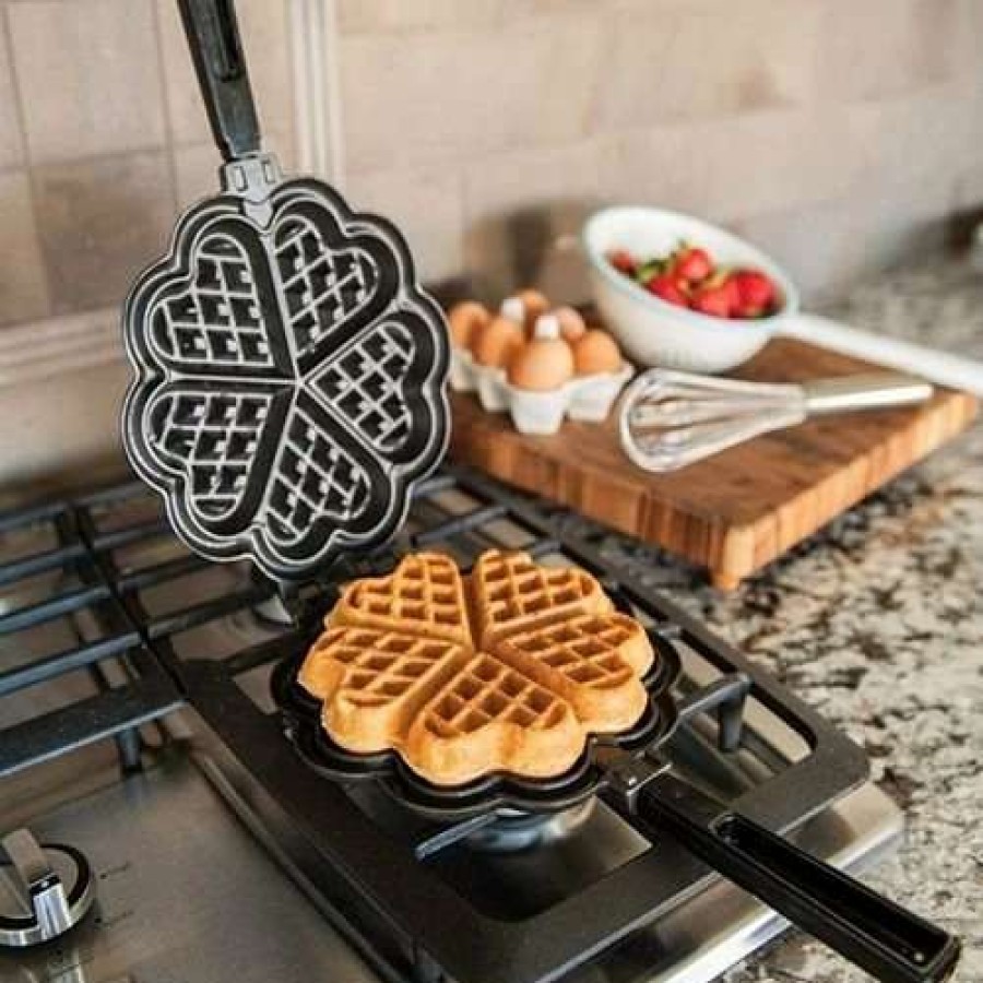 Frying, Grilling & Cooking * | Outlet Nordic Ware Sweetheart Waffler Black