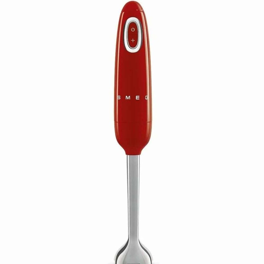 Blending & Drinks * | Deals Smeg Hand Blender | Red Red, Stainless Steel