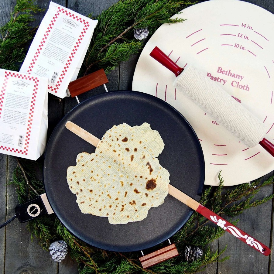 Frying, Grilling & Cooking * | Best Pirce Bethany Housewares Silverstone Lefse Griddle + Starter Kit Black