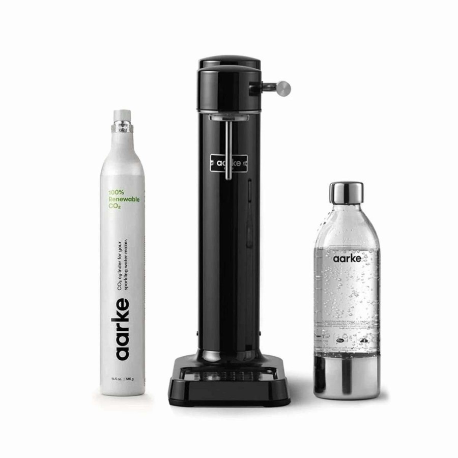 Blending & Drinks * | Cheap Aarke Carbonator Iii With Co2 Cylinder | Black Chrome Black