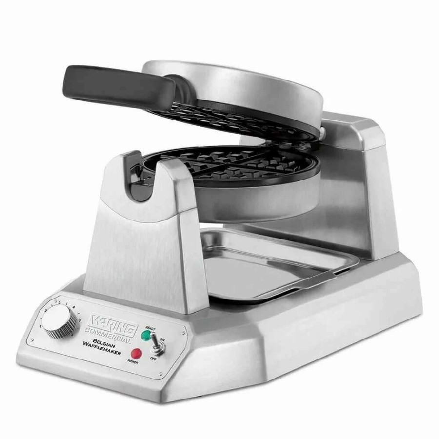 Frying, Grilling & Cooking * | Hot Sale Waring Commercial Waring Heavy-Duty Belgian Waffle Maker Silver