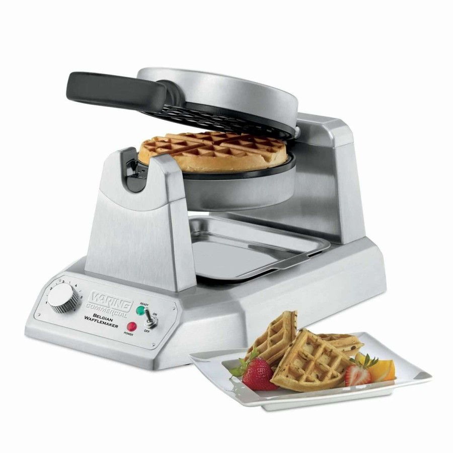 Frying, Grilling & Cooking * | Hot Sale Waring Commercial Waring Heavy-Duty Belgian Waffle Maker Silver