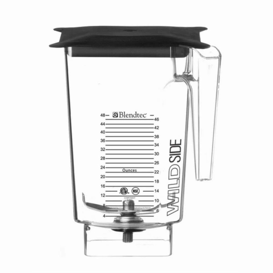 Blending & Drinks * | New Blendtec Commercial Rapid Rinse Station + Wildside Jar 3-Pack Black