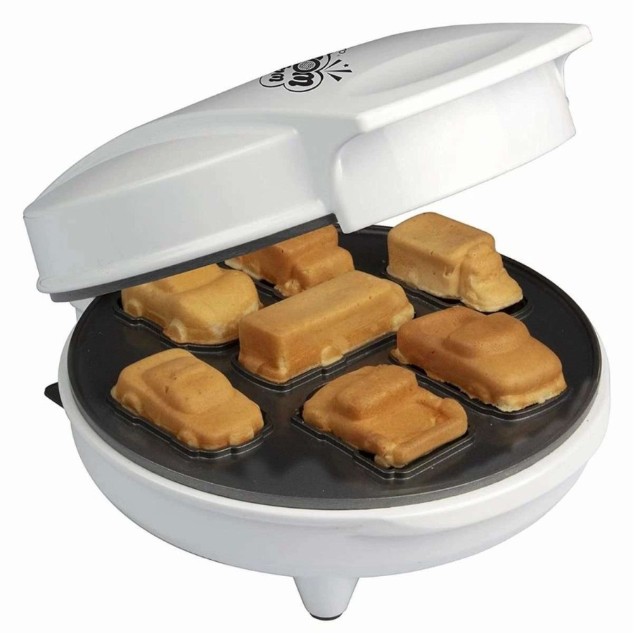 Frying, Grilling & Cooking * | Best Sale Cucina Pro Cucinapro Wafflewow! Cars & Trucks Waffle Maker White