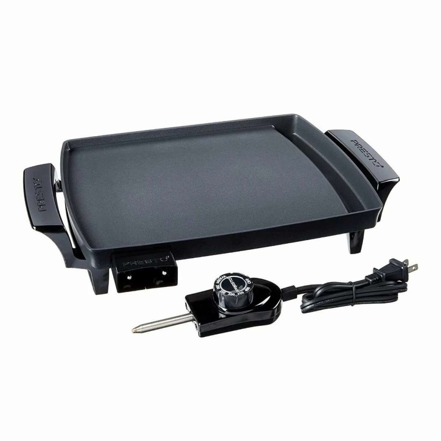 Frying, Grilling & Cooking * | Best Pirce Presto Liddle Griddle Mini-Griddle | 8.5 X 10.5 Black