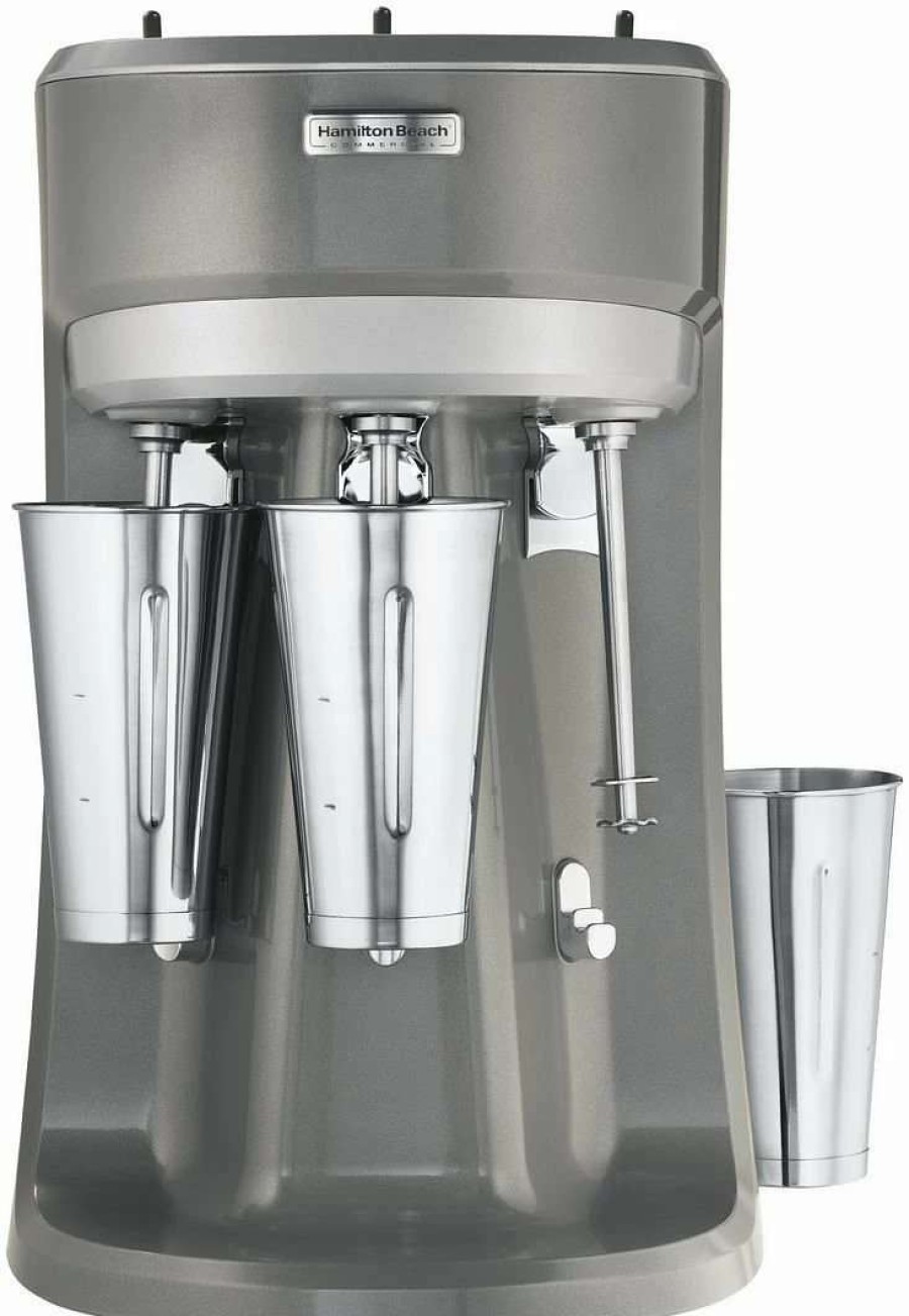 Blending & Drinks * | Hot Sale Hamilton Beach Commercial Drink Mixer / Milkshake Maker 3 Speeds, Triple Head Silver