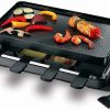 Frying, Grilling & Cooking * | Best Sale Swissmar Classic Raclette Grill Black Non-Stick Reversible 8 Person Black