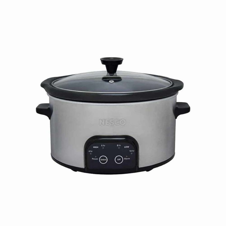 Frying, Grilling & Cooking * | Cheapest Nesco / American Harvest Nesco 6-Quart Digital Slow Cooker | Stainless Steel Stainless Steel