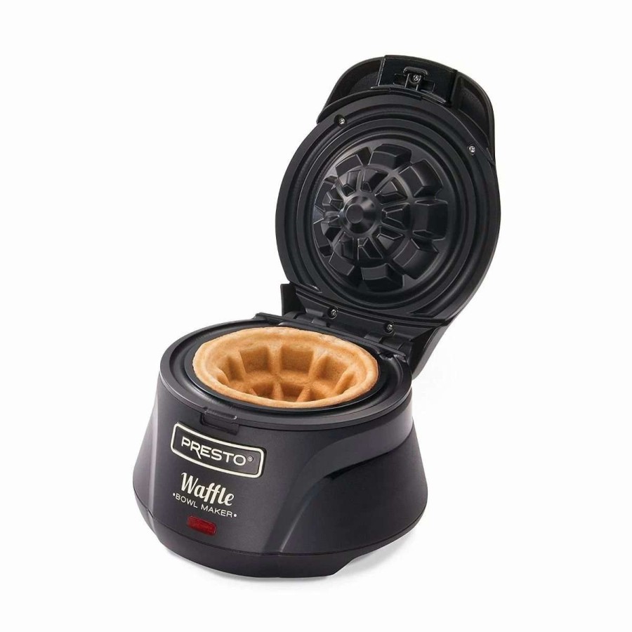 Frying, Grilling & Cooking * | Cheapest Presto Belgian Waffle Bowl Maker Black