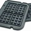 Frying, Grilling & Cooking * | Flash Sale Cuisinart Griddler Waffle Plates (Set Of 2) Black