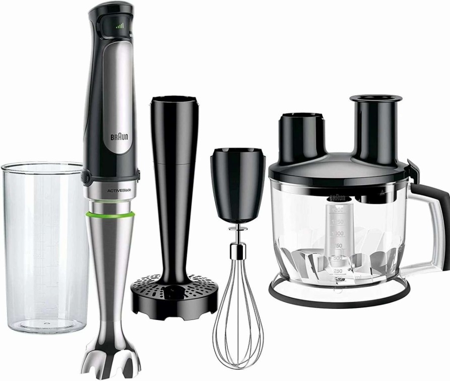 Blending & Drinks * | Wholesale Braun Multiquick Immersion Blender Set Black & Stainless