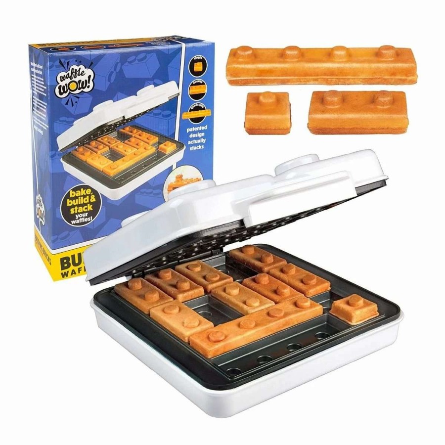 Frying, Grilling & Cooking * | Hot Sale Cucina Pro Cucinapro Building Bricks Waffle Maker Black & White