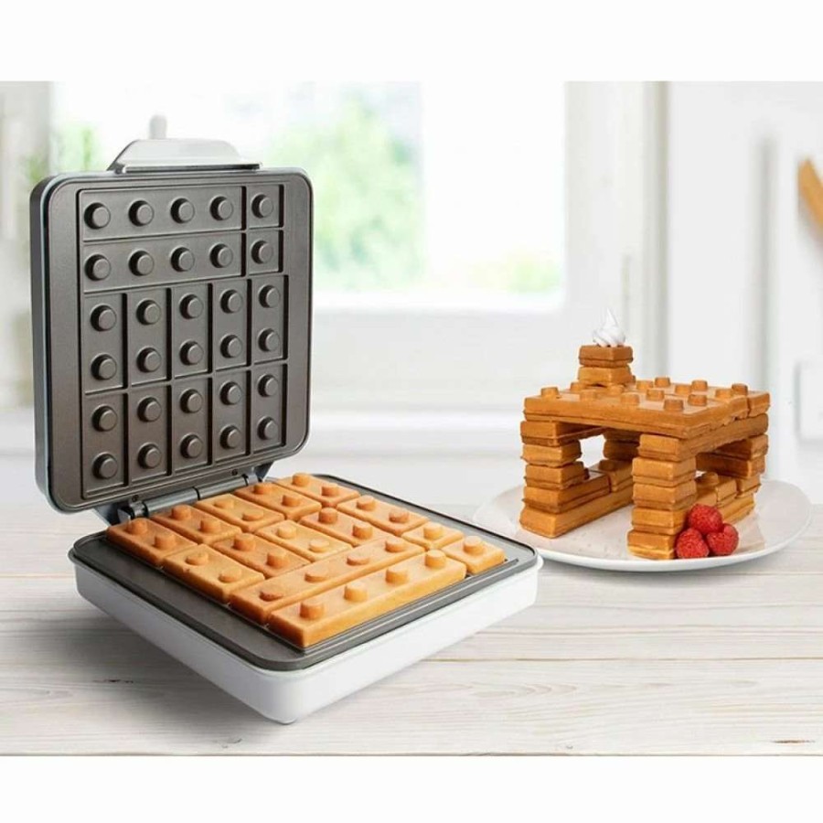 Frying, Grilling & Cooking * | Hot Sale Cucina Pro Cucinapro Building Bricks Waffle Maker Black & White