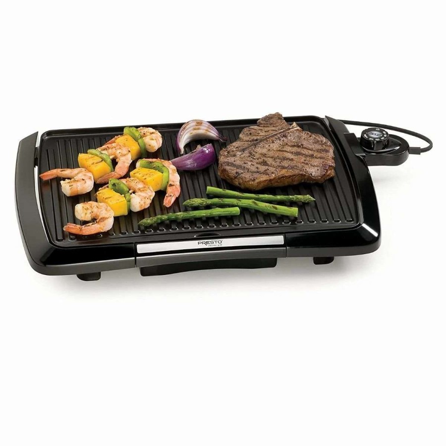 Frying, Grilling & Cooking * | Best Pirce Presto Cool-Touch Electric Indoor Grill Black