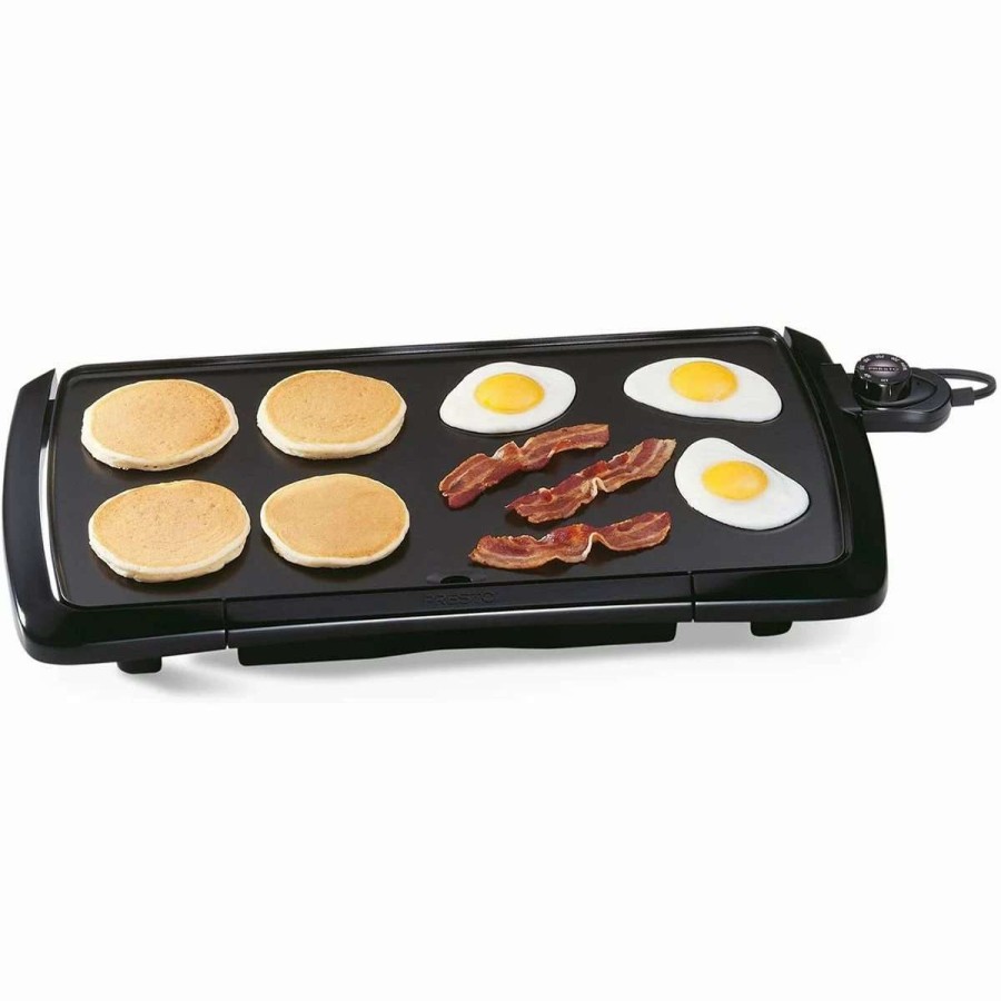 Frying, Grilling & Cooking * | Best Deal Presto Cool-Touch Electric Griddle/Warmer | 10.5 X 20.5 Black