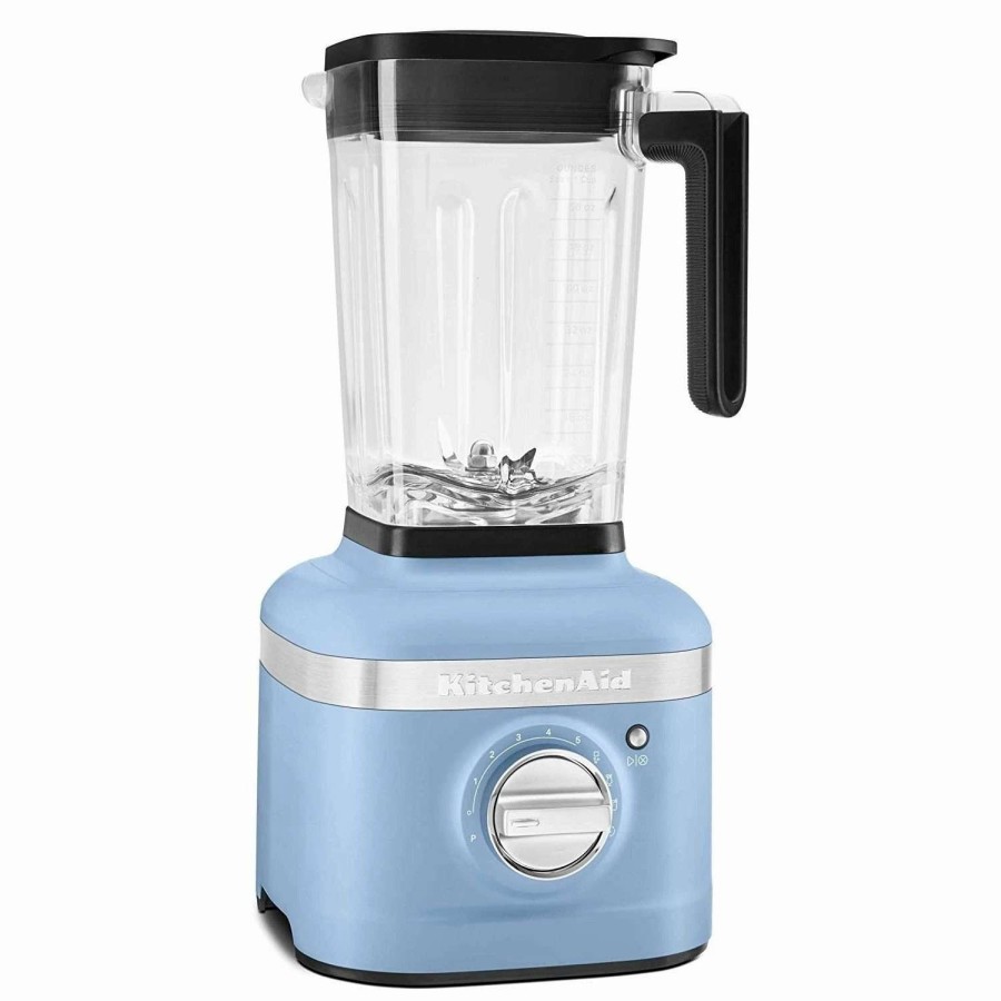 Blending & Drinks * | Best Deal Kitchenaid K400 Blender | Matte Vintage Blue Blue, Stainless Steel