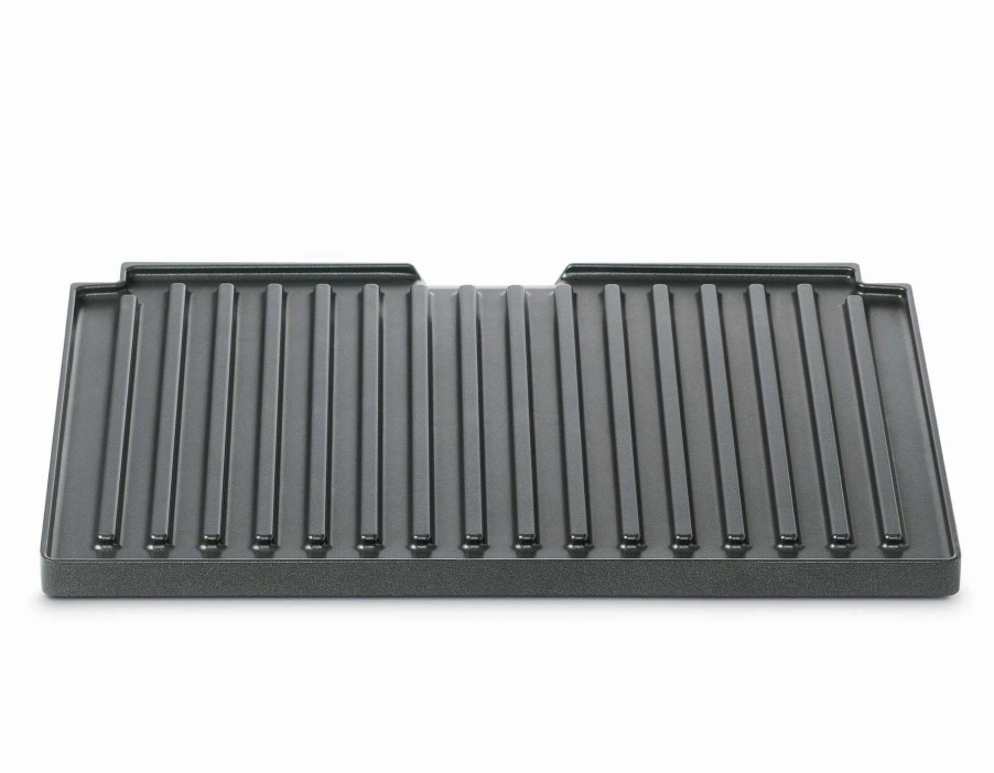 Frying, Grilling & Cooking * | Wholesale Breville Smart Grill Replacement Plate | Ribbed Plate Black