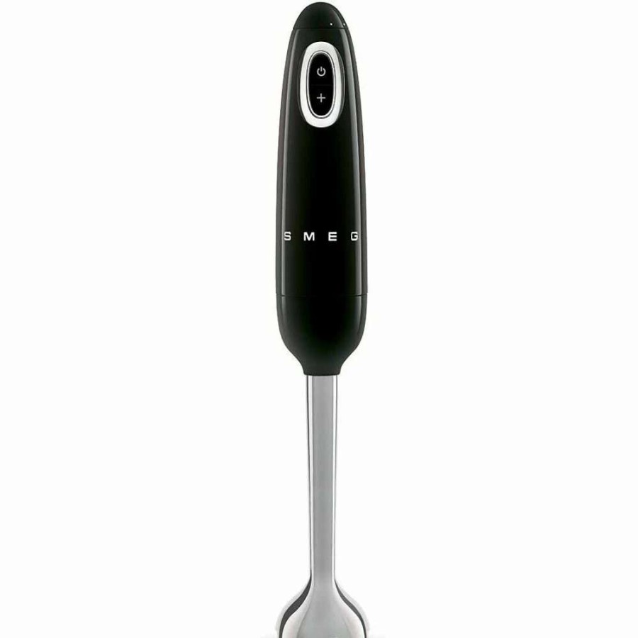 Blending & Drinks * | Outlet Smeg Hand Blender | Black Black, Stainless Steel