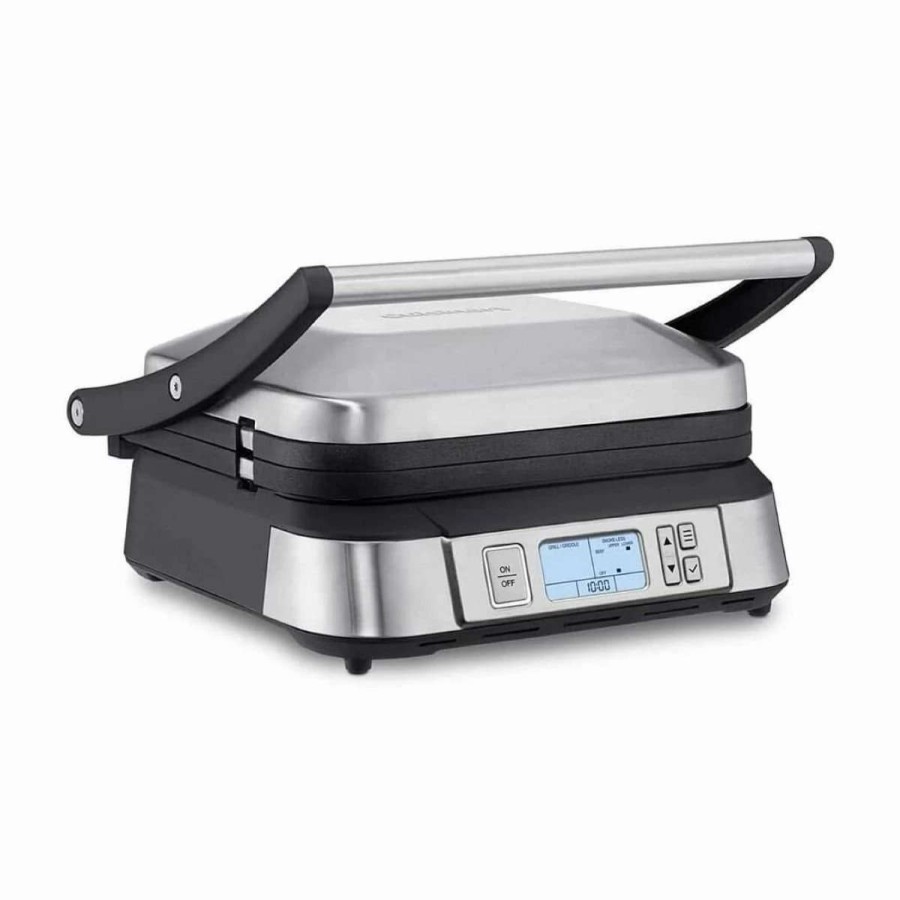 Frying, Grilling & Cooking * | Flash Sale Cuisinart Contact Griddler With Smoke-Less Mode | Stainless Steel Black & Stainless