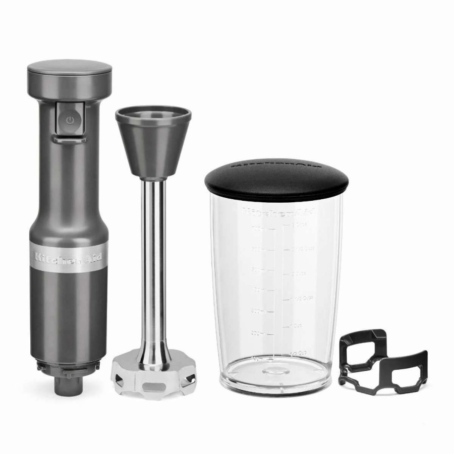 Blending & Drinks * | Buy Kitchenaid Variable Speed Corded Hand Blender | Matte Charcoal Grey Gray, Grey