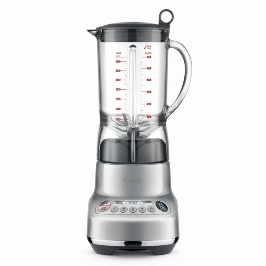 Blending & Drinks * | Cheapest Breville The Fresh & Furious 5-Speed Countertop Blender | Silver Silver