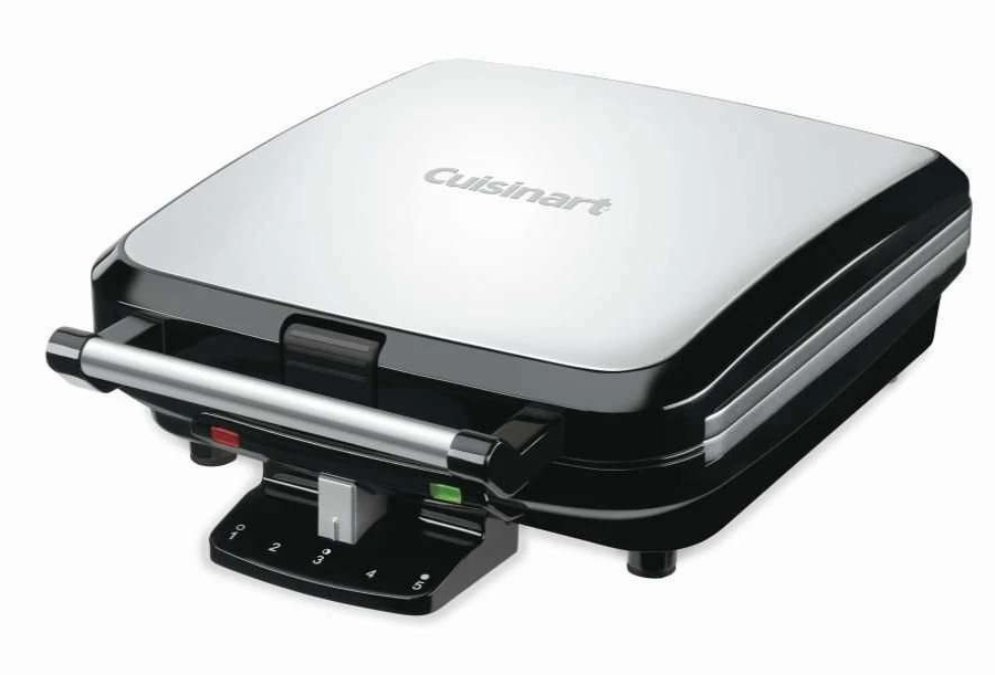 Frying, Grilling & Cooking * | Best Reviews Of Cuisinart 4-Slice Square Belgian Waffle Maker | Square Black & Stainless