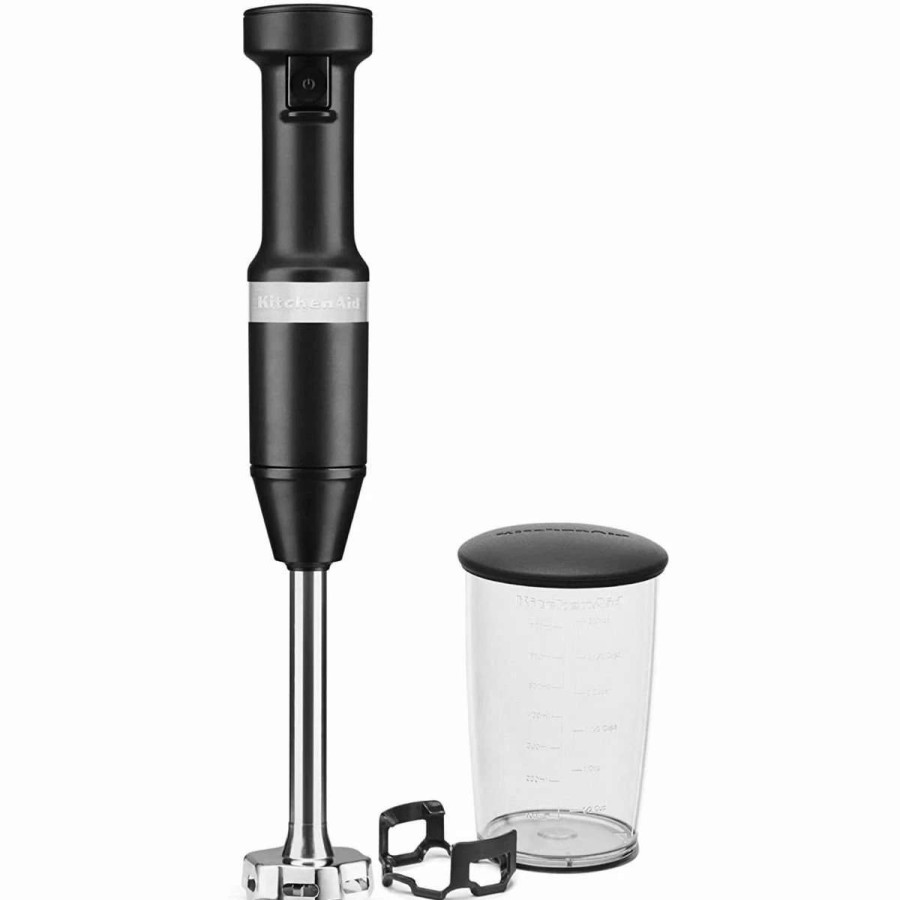 Blending & Drinks * | Best Deal Kitchenaid Variable Speed Corded Hand Blender | Black Matte Black