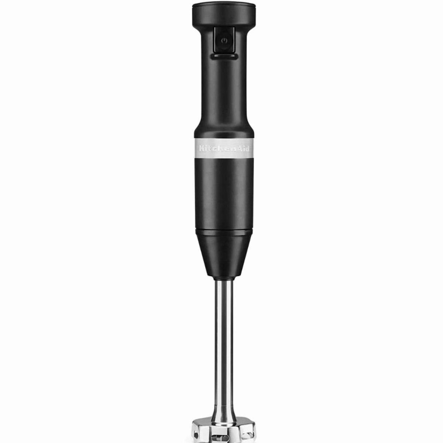 Blending & Drinks * | Best Deal Kitchenaid Variable Speed Corded Hand Blender | Black Matte Black