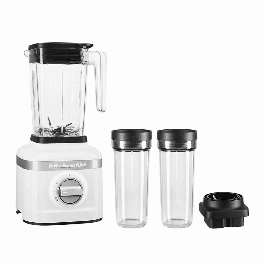 Blending & Drinks * | Wholesale Kitchenaid K150 3-Speed Blender + 2 Personal Jars | White White