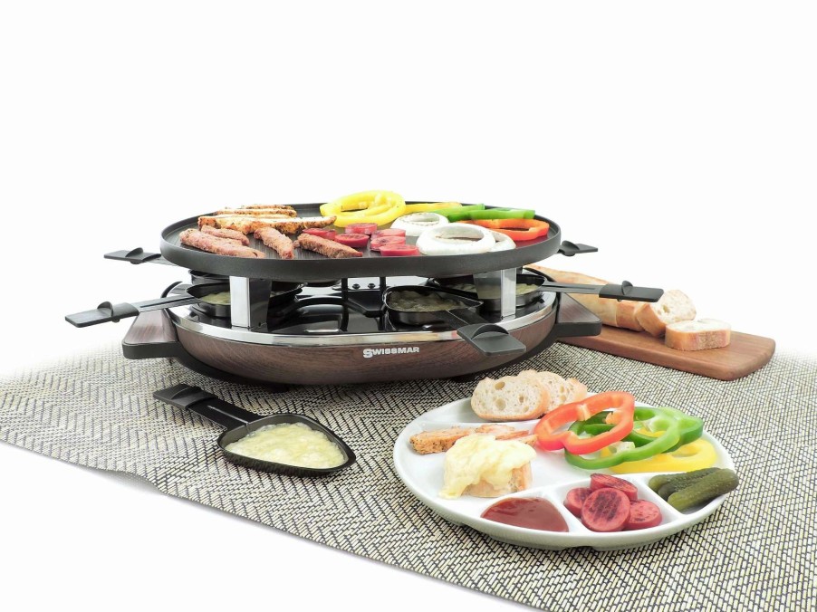 Frying, Grilling & Cooking * | Best Reviews Of Swissmar Matterhorn Oval Raclette Party Grill | 8-Person Brown