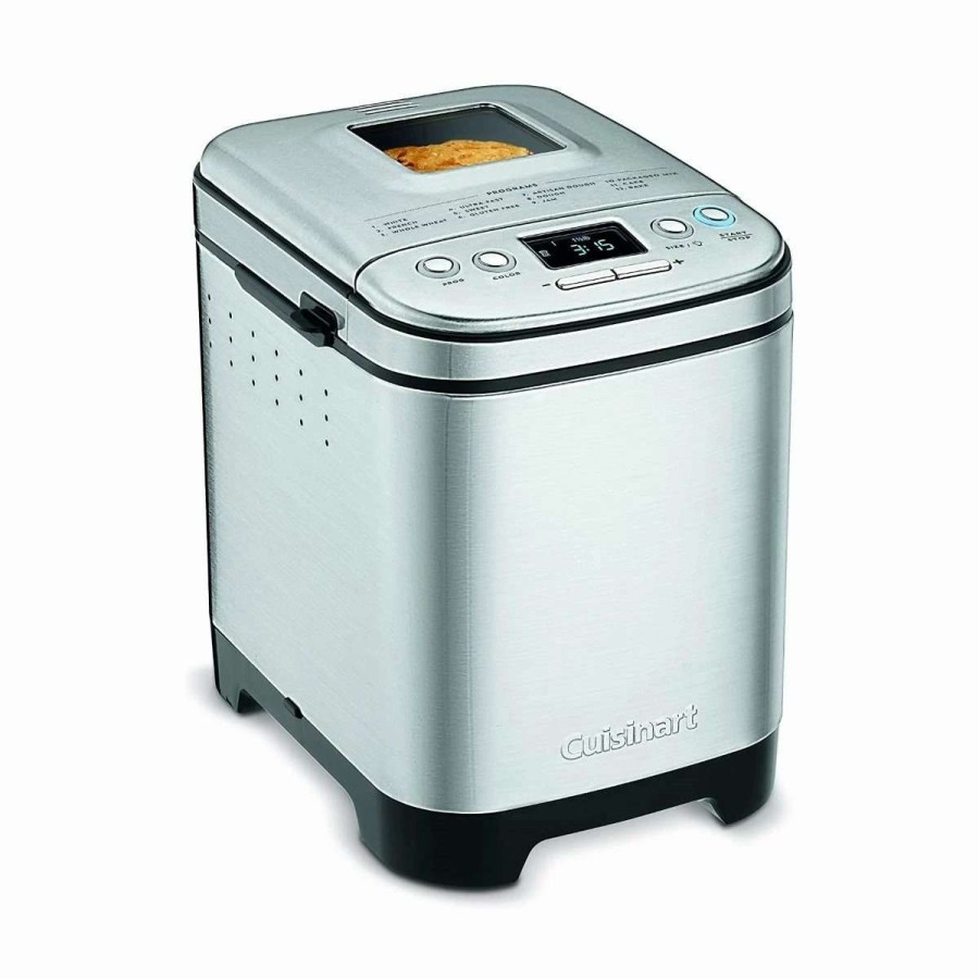 Frying, Grilling & Cooking * | Best Deal Cuisinart Compact Automatic Bread Maker Black & Stainless