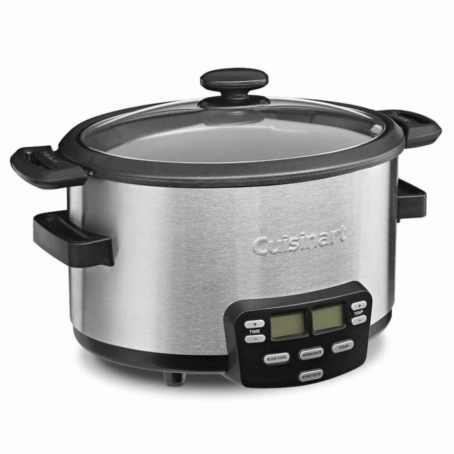 Frying, Grilling & Cooking * | Best Pirce Cuisinart Stainless Steel 3-In-1 Cook Central Multicooker | 4 Qt. Silver